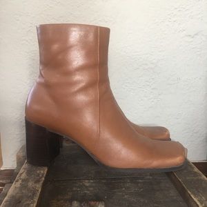 Square Toe Brown Boots